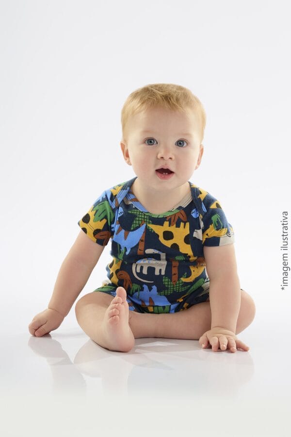 Macacão com Zíper Duplo e Estampa de Dinossauros- Up Baby - Image 3