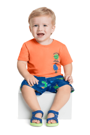 Conjunto Camiseta Malha e Bermuda Microfibra - Bee Loop