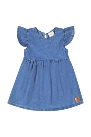 Vestido Manga Curta Jeans - Quimby