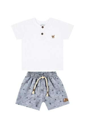 Conjunto Camiseta Malha e Bermuda Microfibra - Quimby