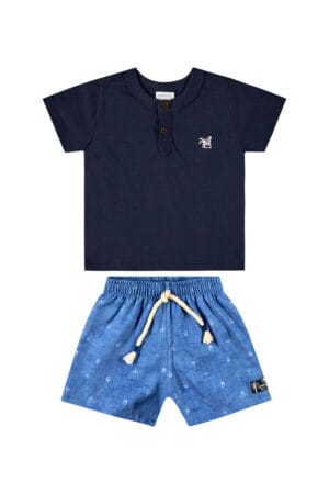 Conjunto Camiseta Malha e Bermuda Microfibra - Quimby (cópia)