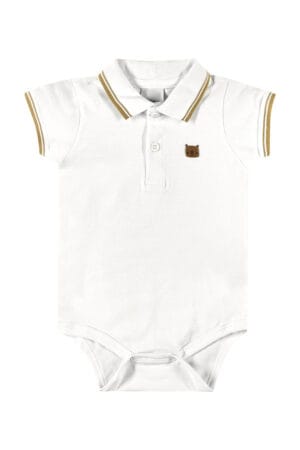Body Polo Manga Curta em Piquet - Quimby